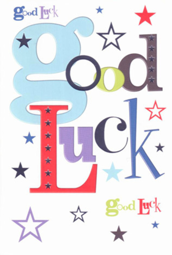 Full of personality and local charm, this Chessington-themed good luck card is a visual festival of encouragement. Each letter of 'Good Luck' emerges in its own hue and style: a wide, powder-blue initial sits next to slim, elegant black strokes; exuberant reds dance alongside moss green and violet, all punctuated by brilliant constellations of stars in lemon, navy, and pale lavender. The design breathes with generous white space, allowing every shade to shimmer under gentle daylight, much like morning light over Chessington's green spaces. There's an uplifting spirit here-as if the card itself is quietly cheering, echoing the heartfelt applause of friends gathered at a local celebration on Moor Lane. The flat, impeccably smooth cardstock feels luxurious to the touch, amplifying the experience of giving or receiving it. It's more than just paper and print: it's a small, talismanic gesture of hope, crafted for those stepping boldly into the unknown. The composition, both modern and warm, ensures the card is as much a keepsake as it is a carrier of wishes, perfect for milestones-be it a new start, an audition, or a personal triumph in the heart of Chessington.